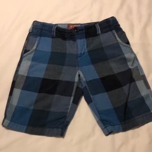 Boys blue plaid shorts
